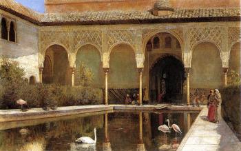埃德溫 羅德 威尅斯 A Court in The Alhambra in the Time of the Moors
